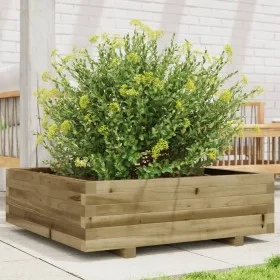 Impregnated pine wood planter 80x80x26.5 cm by , Pots and planters - Ref: Foro24-847312, Price: 90,42 €, Discount: %