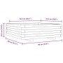 Impregnated pine wood planter 80x80x26.5 cm by , Pots and planters - Ref: Foro24-847312, Price: 91,38 €, Discount: %