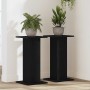 Soportes para Altavoces 2 pcs Roble negro Madera contrachapada