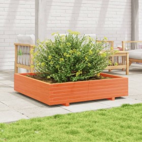 Wax brown solid pine wood planter 110x110x26.5 cm by , Pots and planters - Ref: Foro24-847325, Price: 143,74 €, Discount: %