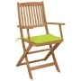 6 pcs folding garden chairs and solid acacia wood cushions by , Garden chairs - Ref: Foro24-3074951, Price: 350,03 €, Discoun...