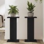 Soportes para Altavoces 2 pcs Roble negro Madera contrachapada
