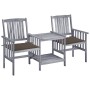 Sillas de jardín con mesita y cojines madera maciza acacia de , Conjuntos de jardín - Ref: Foro24-3061310, Precio: 166,06 €, ...