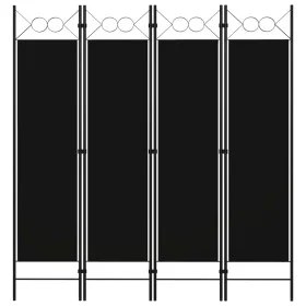 Divider screen with 4 panels black 160x180 cm by vidaXL, Room dividers - Ref: Foro24-320705, Price: 39,64 €, Discount: %