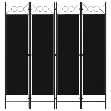 Divider screen with 4 panels black 160x180 cm by vidaXL, Room dividers - Ref: Foro24-320705, Price: 38,88 €, Discount: %