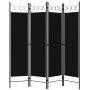 Divider screen with 4 panels black 160x180 cm by vidaXL, Room dividers - Ref: Foro24-320705, Price: 38,88 €, Discount: %
