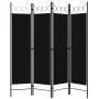 Divider screen with 4 panels black 160x180 cm by vidaXL, Room dividers - Ref: Foro24-320705, Price: 39,64 €, Discount: %