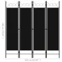 Divider screen with 4 panels black 160x180 cm by vidaXL, Room dividers - Ref: Foro24-320705, Price: 39,64 €, Discount: %