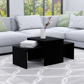 Black plywood coffee table set 100x48x40 cm by vidaXL, Coffee table - Ref: Foro24-802913, Price: 49,65 €, Discount: %
