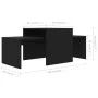 Couchtisch-Set aus schwarzem Sperrholz, 100 x 48 x 40 cm von vidaXL, Couchtisch - Ref: Foro24-802913, Preis: 49,65 €, Rabatt: %