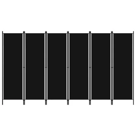 Divider screen with 6 panels black 300x180 cm by vidaXL, Room dividers - Ref: Foro24-320730, Price: 60,78 €, Discount: %