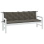 Cojines banco jardín 2 uds tela gris oscuro melange 180x50x7 cm