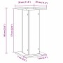 Soportes para Altavoces 2 pcs Roble negro Madera contrachapada