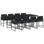 Set de comedor de jardín 9 pzas y cojines ratán sintético negro de , Conjuntos de jardín - Ref: Foro24-3278046, Precio: 586,1...