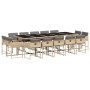 Garden dining set with cushions 15 pieces beige synthetic rattan by , Garden sets - Ref: Foro24-3278183, Price: 850,59 €, Dis...