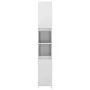 Armario baño madera contrachapada blanco brillo 30x30x183,5 cm de vidaXL, Muebles de baño - Ref: Foro24-802675, Precio: 96,06...