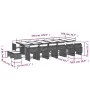 Garten-Essgruppe und Kissen, 17-teilig, hellgraues synthetisches Rattan von , Gartensets - Ref: Foro24-3277954, Preis: 960,46...
