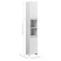 Glossy white plywood bathroom cabinet 30x30x183.5 cm by vidaXL, Bathroom furniture - Ref: Foro24-802675, Price: 96,06 €, Disc...