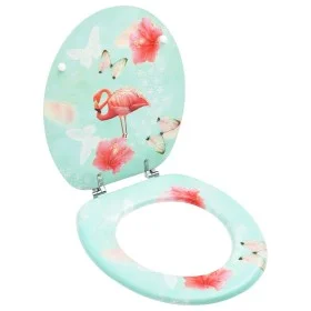 Toilettensitz mit MDF-Bezug im Flamingo-Design von vidaXL, Toiletten- und Bidetsitze - Ref: Foro24-146905, Preis: 51,26 €, Ra...
