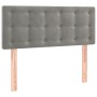 Cabecero con LED de terciopelo gris claro 80x5x78/88 cm