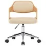 Swivel dining chairs 2 pcs curved wood cream leather by vidaXL, dining chairs - Ref: Foro24-3054932, Price: 275,70 €, Discoun...