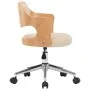 Swivel dining chairs 2 pcs curved wood cream leather by vidaXL, dining chairs - Ref: Foro24-3054932, Price: 275,70 €, Discoun...