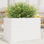 Jardinera de madera maciza de pino blanca 70x40x46 cm de , Maceteros y jardineras - Ref: Foro24-3282440, Precio: 132,07 €, De...