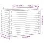 Massive weiße Kiefernholz-Pflanzschale 70x40x46 cm von , Töpfe und Pflanzgefäße - Ref: Foro24-3282440, Preis: 129,92 €, Rabat...