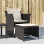 Sillón de jardín con reposapiés ratán sintético negro by , Garden sets - Ref: Foro24-368616, Price: 116,03 €, Discount: %