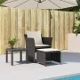 Sillón de jardín con reposapiés ratán sintético negro by , Garden sets - Ref: Foro24-368616, Price: 116,03 €, Discount: %