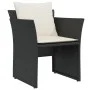 Sillón de jardín con reposapiés ratán sintético negro by , Garden sets - Ref: Foro24-368616, Price: 116,03 €, Discount: %