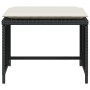 Gartenliege mit schwarzem Kunststoff-Rattan-Fußhocker von , Gartensets - Ref: Foro24-368616, Preis: 117,77 €, Rabatt: %