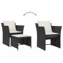 Sillón de jardín con reposapiés ratán sintético negro by , Garden sets - Ref: Foro24-368616, Price: 116,03 €, Discount: %