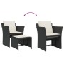 Sillón de jardín con reposapiés ratán sintético negro by , Garden sets - Ref: Foro24-368616, Price: 117,77 €, Discount: %
