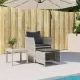 Sillón de jardín con reposapiés ratán sintético gris claro by , Garden sets - Ref: Foro24-368621, Price: 119,06 €, Discount: %
