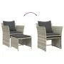 Sillón de jardín con reposapiés ratán sintético gris claro by , Garden sets - Ref: Foro24-368621, Price: 119,06 €, Discount: %