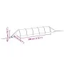 Mesh-Tunnel, 4 Stück aus Stahl und schwarzem Polyethylen. von , Laubdecke - Ref: Foro24-3281504, Preis: 72,29 €, Rabatt: %