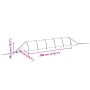Mesh-Tunnel, 4 Stück aus Stahl und schwarzem Polyethylen. von , Laubdecke - Ref: Foro24-3281504, Preis: 72,38 €, Rabatt: %