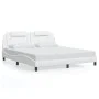 Bed frame with LED lights white synthetic leather 180x200 cm by , Beds and slatted bases - Ref: Foro24-3214037, Price: 264,76...