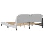 Bed frame with LED lights white synthetic leather 180x200 cm by , Beds and slatted bases - Ref: Foro24-3214037, Price: 263,77...