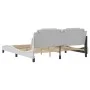 Bed frame with LED lights white synthetic leather 180x200 cm by , Beds and slatted bases - Ref: Foro24-3214037, Price: 264,76...
