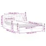 Bed with white synthetic leather mattress 140x190 cm by , Beds and slatted bases - Ref: Foro24-3208790, Price: 413,13 €, Disc...
