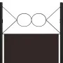 Brown 4-panel divider screen 160x180 cm by vidaXL, Room dividers - Ref: Foro24-320703, Price: 36,51 €, Discount: %