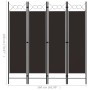 Brauner 4-teiliger Trennwand 160x180 cm von vidaXL, Raumteiler - Ref: Foro24-320703, Preis: 37,27 €, Rabatt: %