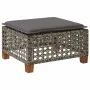 Taburete de jardín y cojín ratán sintético gris 63,5x56x32 cm von , Hocker für den Außenbereich - Ref: Foro24-365933, Preis: ...