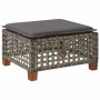 Taburete de jardín y cojín ratán sintético gris 63,5x56x32 cm von , Hocker für den Außenbereich - Ref: Foro24-365933, Preis: ...