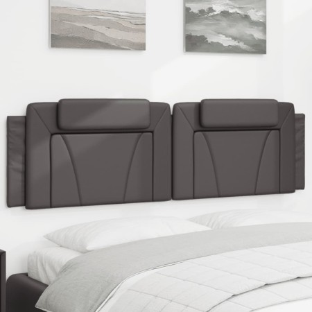 Gepolstertes Bettkopfteil aus grauem Kunstleder, 180 cm von , Kopf- und Fußteile - Ref: Foro24-374807, Preis: 65,53 €, Rabatt: %