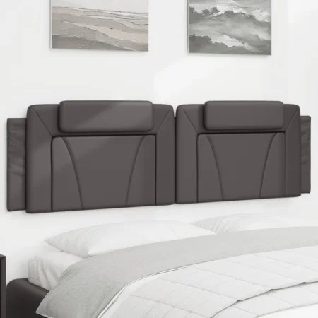 Gray synthetic leather padded bed headboard 180 cm by , Headboards and footboards - Ref: Foro24-374807, Price: 64,41 €, Disco...
