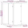 Soporte de plantas 2 pcs Roble negro 30 x 30 x 40 cm