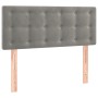 Cabecero con LED de terciopelo gris claro 100x5x78/88 cm